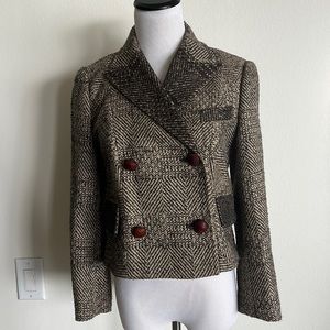 Woman’s blazer Diana von Furstenberg size 6 brown beige, black vintage